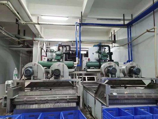 70kw 10ton آلة صنع الثلج ندفة الثلج لمبرد المأكولات البحرية